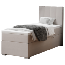 Boxspringová posteľ, jednolôžko, taupe, 90x200, pravá, BRED