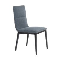 Jedálenská stolička, sivá/čierna, ASLAN