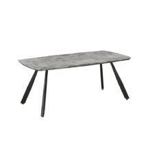 Jedálenský stôl, betón/čierna, 180x90 cm, ADELON