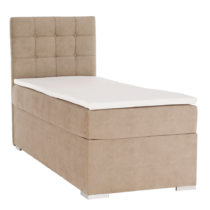 Boxspringová posteľ, jednolôžko, svetlohnedá, 90x200, ľavá, DANY