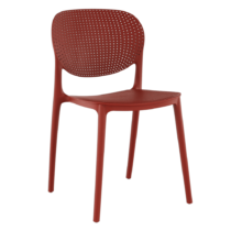 Stohovateľná stolička, červená, FEDRA