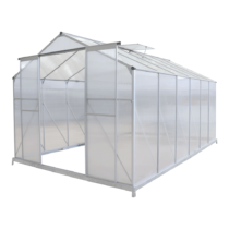Záhradný skleník, polykarbonát, 252x374x195 cm, KACEN TYP 5