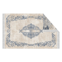 Obojstranný koberec, vzor/modrá, 160x230, GAZAN