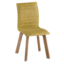 Jedálenská stolička, zelená ekokoža/kov, buk, NASTIA