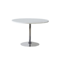 Jedálenský stôl, biela, extra vysoký lesk, priemer 100 cm, PAULIN
