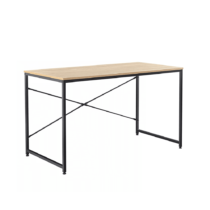 Písací stôl, dub/čierna, 90x60 cm, MELLORA