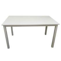 Jedálenský stôl, biela, 135x80 cm, ASTRO
