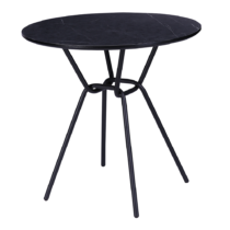 Jedálenský stôl, čierna, 80 cm, TEON