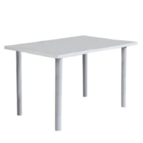 Jedálenský stôl, biela extra vysoký lesk, 120x80 cm, UNITA